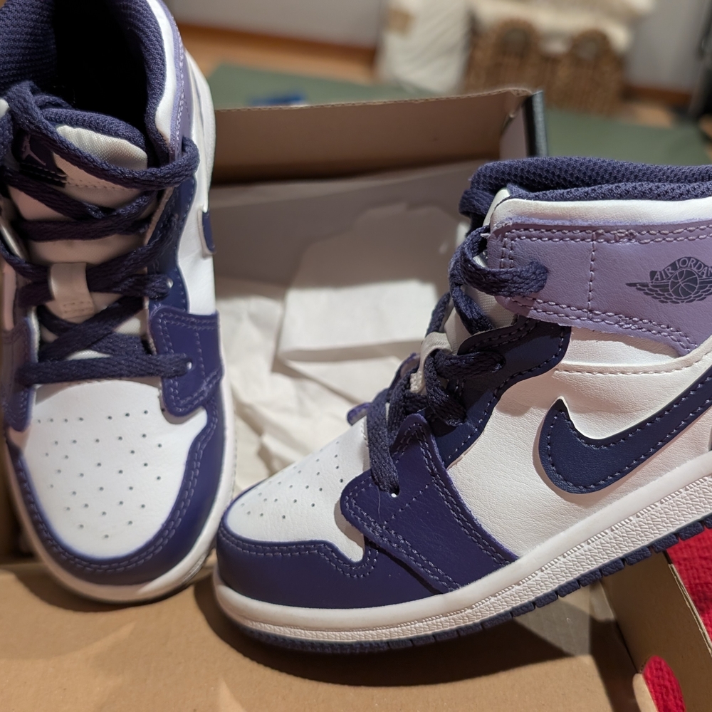 Kids Purple and White Sneakers